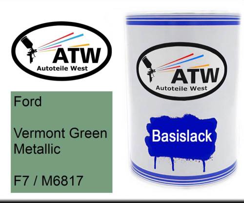 Ford, Vermont Green Metallic, F7 / M6817: 500ml Lackdose, von ATW Autoteile West.